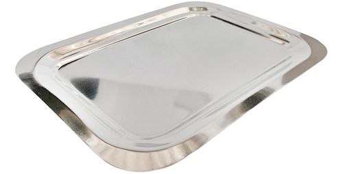 Bandeja Rectangular Grande 28x38cm Acero Inoxidable Servir