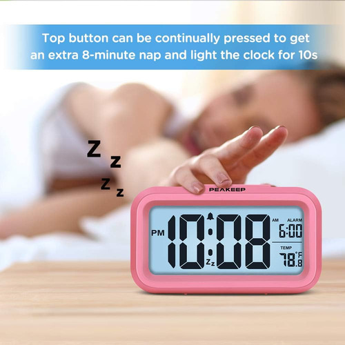 Reloj Despertador Con Luz Nocturna Para Dormitorio De Niño/n