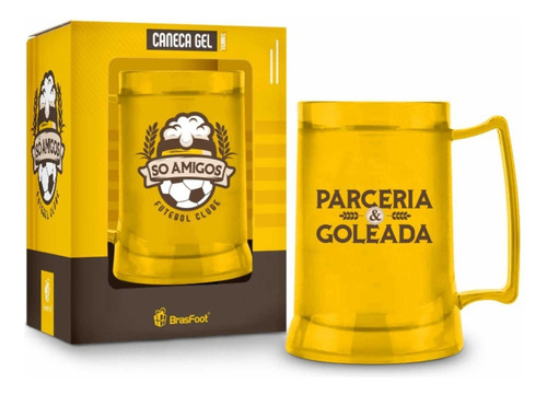 Caneca Gel Cerveja Futebol Amigos Goleador Copo Congelante