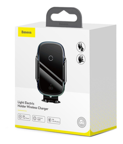 Suporte Veicular Com Carregamento Sem Fio Baseus Light 15w