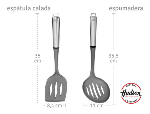 Set 6 Utensilios Hudson Nylon Y Acero