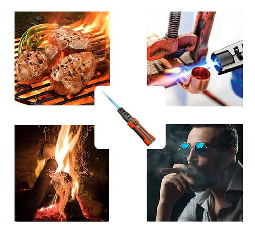 Antorchas Recargables De Gas, Mxlpg-003, 3 Pzas, Naranja/neg