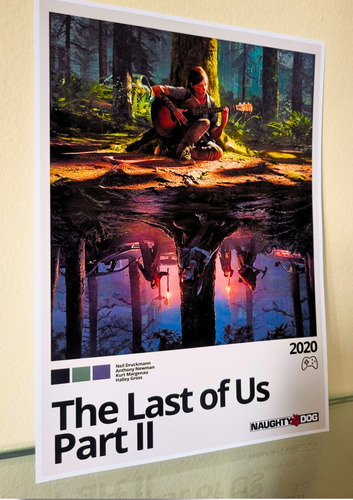 Poster The Last Of Us Part 2 Ii - Jogo Retro A4 Minimalista