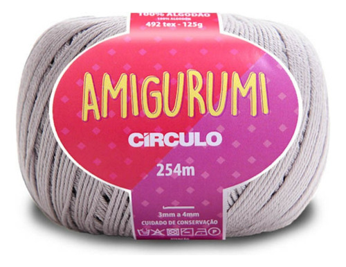Linha Fio Amigurumi Círculo 254m 100% Algodão - Trico Croche Cor PEDREIRA 8008