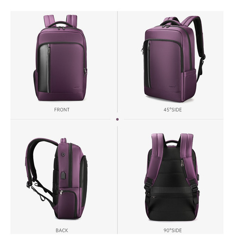 Mochila Tigernu Ejecutiva Para Notebook Morado T-b3668