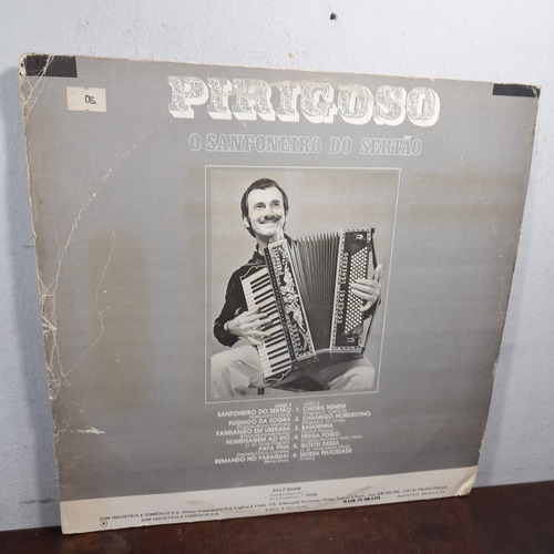 Imagem 2 de 6 de Vinil Lp Pirigoso O Sanfoneiro Do Sertão. Bom Estado.