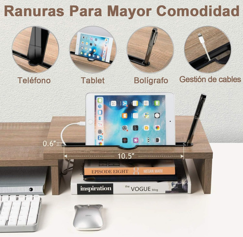 Elegante Soporte Monitor Elevador Piso Pantalla Computadora