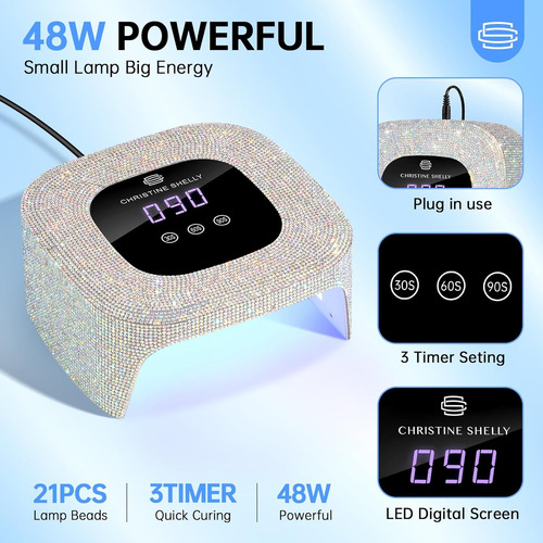 Lámpara De Uñas Led Uv De Curado Rápido 48 W Secador De Uñas