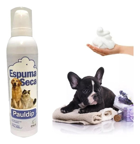 Shampoo Espuma Baño Seco Spray Perros Gatos Mascotas