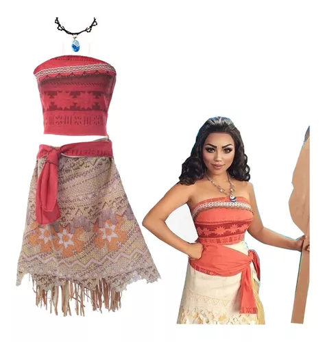 Fantasia de moana maui com camiseta e calça, cosplay para adulto e