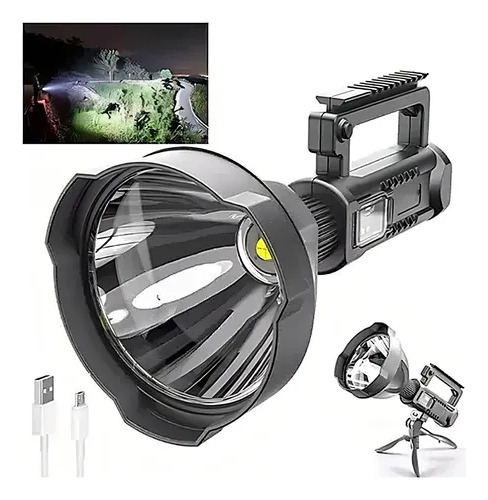 Reflector Busca Huella Led Recargable + Tripode Luz Blanca