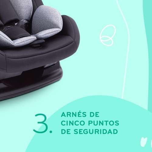 Autoasiento para carro Evenflo Solare gris claro y negro