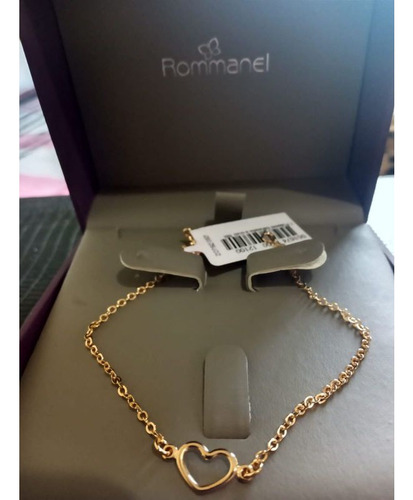 Pulseira Rommanel Com Pingente Coração Vazado 551674