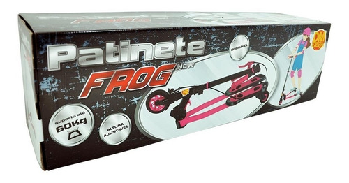 Imagem 3 de 4 de Patinete Juvenil Menina Radical Frog Rosa Dm Radical