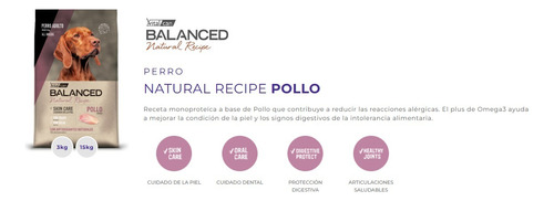 Vitalcan Balanced Perro Adulto Natural Recipe Pollo 15kg