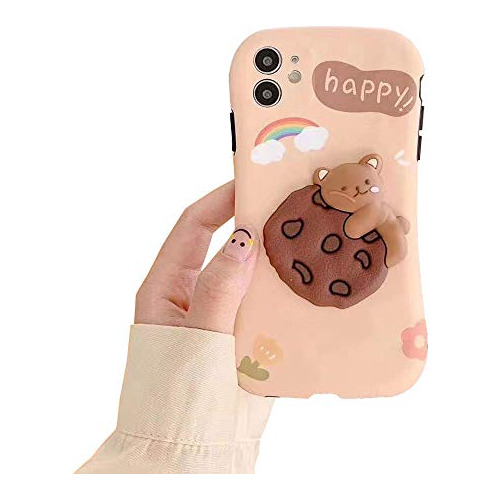 Funda Para iPhone X/xs Cute Happy Cookie Bear Tpu Suave