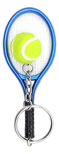 Juego De Llaveros Con Forma De Raqueta De Tenis, Color Azul,