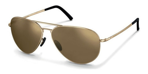 Lente Sol Porsche Design P8508 Aviator Brown Gold Mirror 62