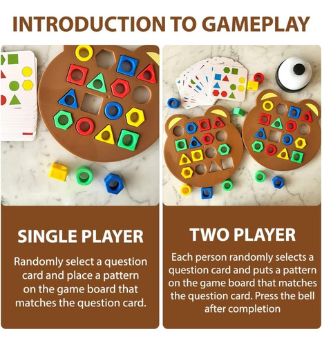 Juego Emp Formas - Sensorial Color, Puzzle Edu 2 Jug