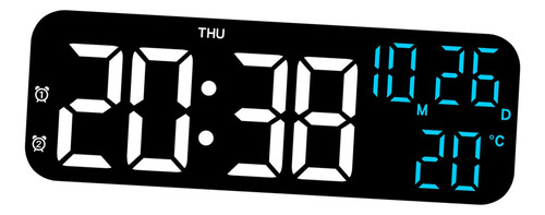 Reloj Despertador Digital Led, Luz Ajustable De 3 Azul