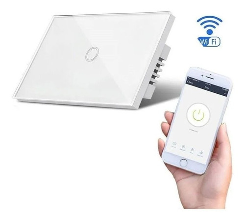Interruptor De Luz Inteligente Wifi 1 Touch Cristal Premium