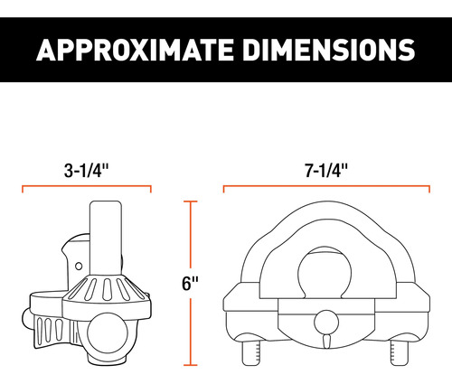 Curt 23659 Cerradura Universal Para Remolque (acero Epoxi
