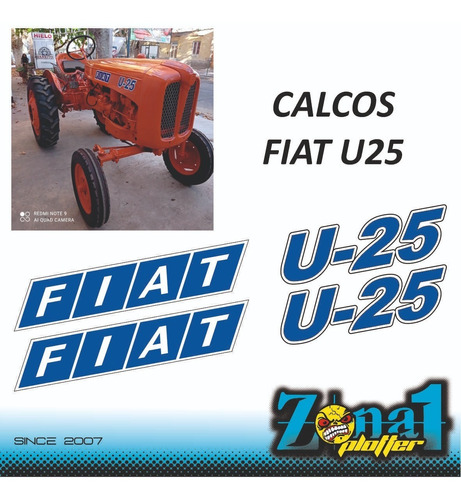 Calcos Tractor Fiat U25