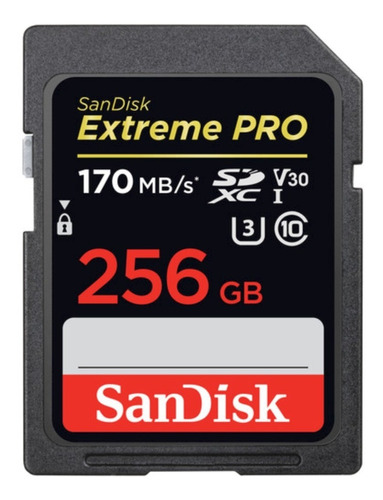 Sandisk Sdxc Extreme Pro C10 U3 4k 170mb/s 256gb Original