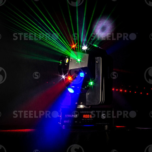 Imagen 5 de 6 de Cabeza Movil Led + Laser Beam Steelpro Magic Ball
