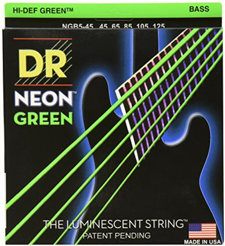 Dr Strings Hi-def Neon Cuerdas Para Bajo (ngb5-45)