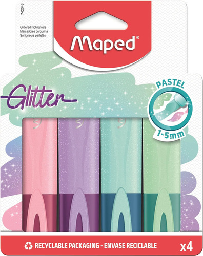 Set De Resaltadores Maped, 4 Piezas