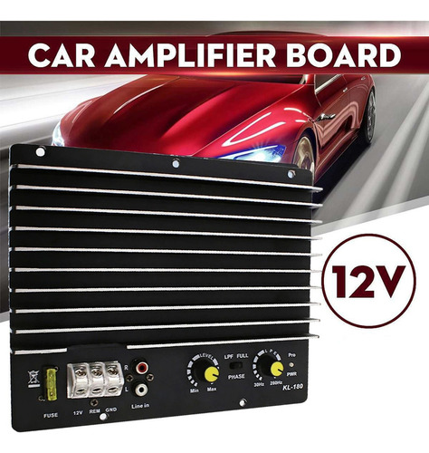 Amplificador De Potência De Áudio De Carro, 12v, 1000w, Subw