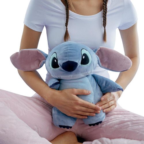 Stitch Bolsa Agua Caliente Cólico Peluche Menstrua Azul Ter5