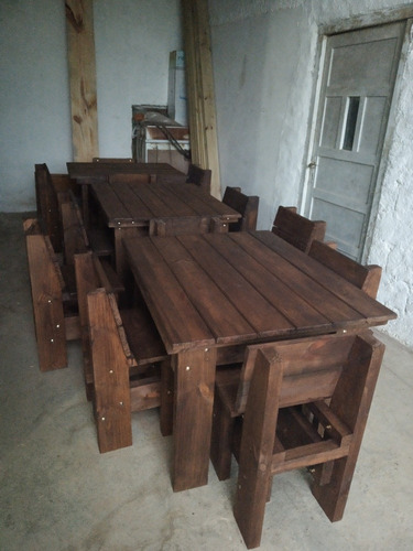 Imagen 9 de 10 de Mesa Barbacoa 3x1 Metro Con O Sin Bancos