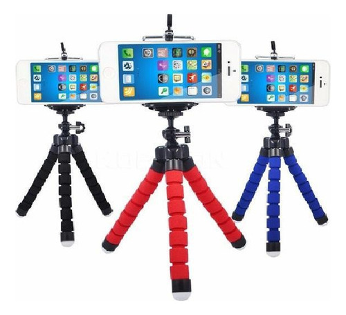 5 Mini Tripé Flexível Celular Regulável Atacado