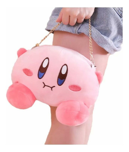 Bolsa Crossbody Cadena Kirby Juego Felpa Rosa