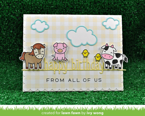 Imagem 3 de 4 de Lawn Fawn Hay There Clear Stamp And Coordinating Die Set