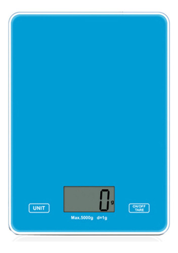 Mini Báscula De Cocina Digital De Vidrio Azul De 5 Kg Para A