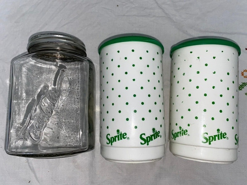 Antiguos Tarros Coleccion  Sprite Bollon Coca Cola Vidrio 