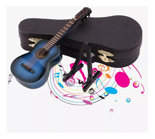 Modelo De Miniguitarra Con Soporte Y Funda, Colección De