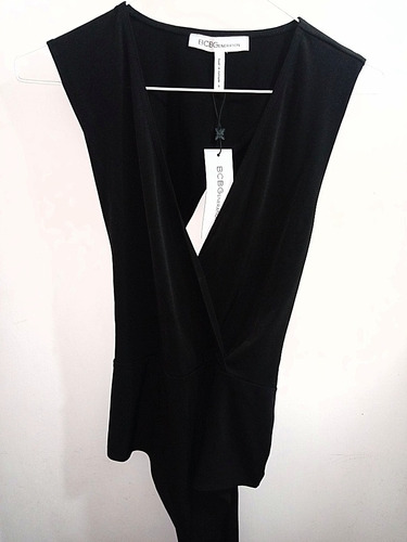 Body Escotado Negro Y Vestido Floreado Fresco Bcbg Talla S/2