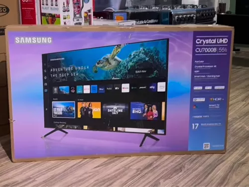 Televisor Samsung 55 pulgadas Smart Tv Crystal 4k UHD Negro
