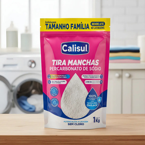 Percarbonato De Sódio 100% Puro Tira Manchas Alvejante - 1kg Calisul