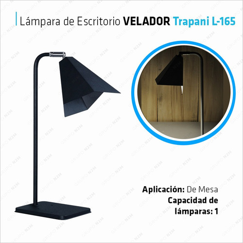 Lampara De Escritorio Led Velador Trapani L-165 Foco Gu10
