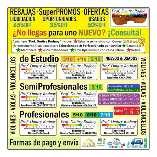 Imagen 10 de 10 de Violin - Arreglos En General Afinación - Prof. Dmitry Rodnoy