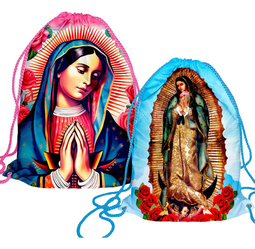 15 Morralitos Personalizados Recuerdos La Virgencita 