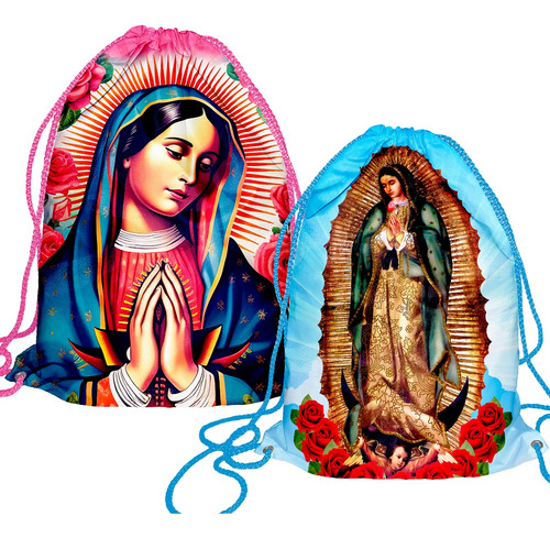 55 Morralitos Personalizados Recuerdos La Virgencita 