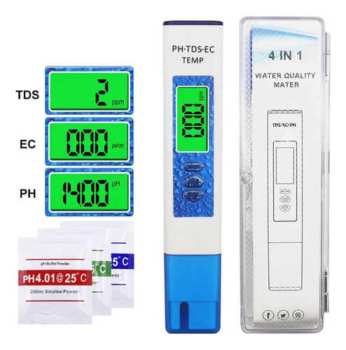 Medidor Inteligente 4 En 1.  Ph - Tds  -ec -temp 