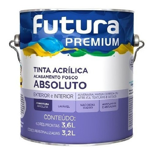 Tinta Latex Futura Premium Fosco Absoluto 3,6l 