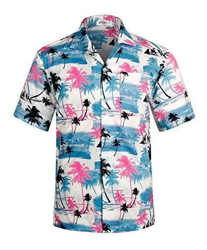 Camisa De Manga Corta Para Hombre Hawaiana De 4 Vias Elastic